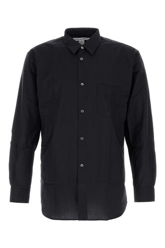 Navy Blue Wool Shirt - Comme des Garçons Shirt - Modalova