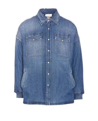 Quilted Denim Shirt - Alexander McQueen - Modalova