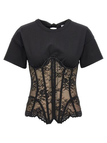 Lace Bodice Insert Top - Giuseppe di Morabito - Modalova