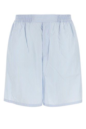 Embroidered Cotton Bermuda Shorts - Prada - Modalova