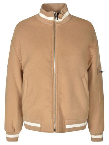 Zip-up Long-sleeved Bomber Jacket - MSGM - Modalova