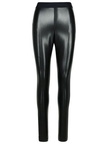 MSGM Black Polyester Leggings - MSGM - Modalova