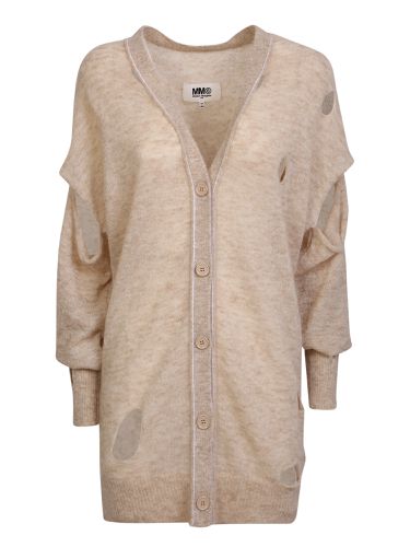 Distressed-effect Cardigan - MM6 Maison Margiela - Modalova