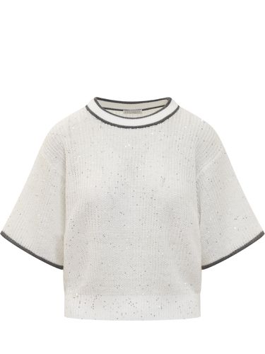 Dazzling & Sparkling Linen Sweater - Brunello Cucinelli - Modalova