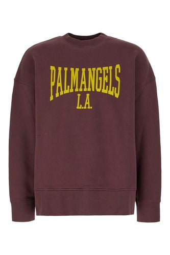 Palm Angels Plum Cotton Sweatshirt - Palm Angels - Modalova