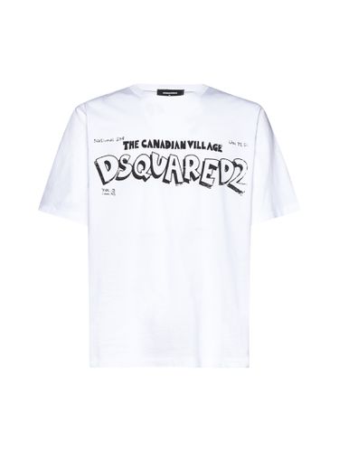 Logo Printed Crewneck T-shirt - Dsquared2 - Modalova