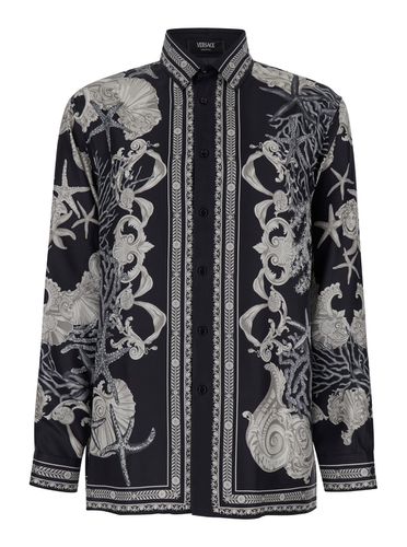 Sea Printed Long Sleeved Buttoned Shirt - Versace - Modalova