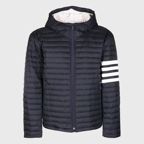 Navy And White Down Jacket - Thom Browne - Modalova