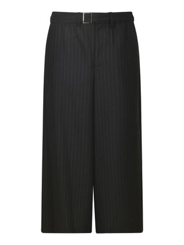 Sacai Belted Pinstripe Trousers - Sacai - Modalova