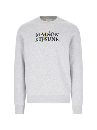 Embroidery Crewneck Sweatshirt - Maison Kitsuné - Modalova