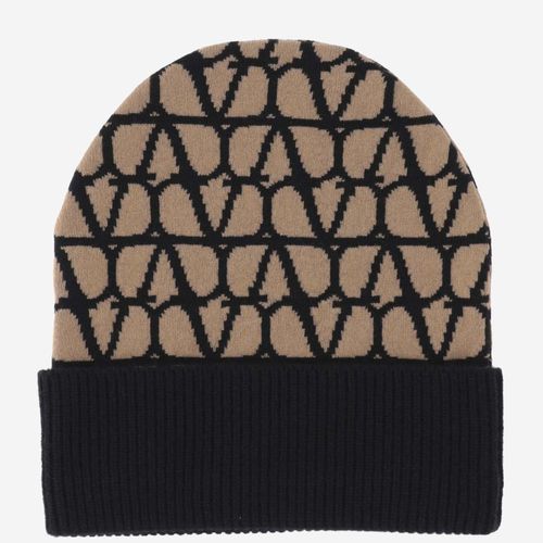 Cashmere Knitted Beanie Toile Iconographe - Valentino Garavani - Modalova