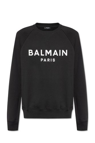 Logo Printed Crewneck Sweatshirt - Balmain - Modalova