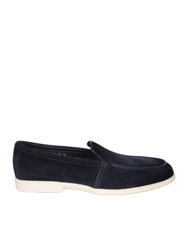 Malibu Rubber Suede Loafer - Santoni - Modalova