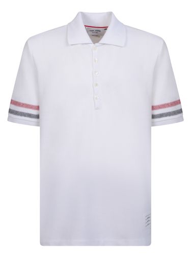 Short Sleeve Cotton Polo Shirt - Thom Browne - Modalova