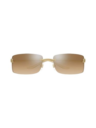 Ct 0503 - Gold Sunglasses - Cartier Eyewear - Modalova