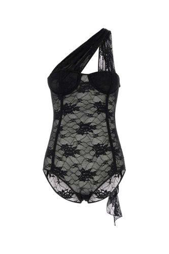 Lace Volant Halterneck Tied Bodysuit - Oseree - Modalova