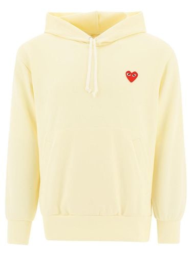 Heart Logo Patch Drawstring Hoodie - Comme des Garçons Play - Modalova