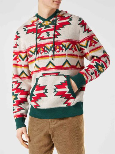 Man Hooded Knit With Ethnic Pattern - MC2 Saint Barth - Modalova