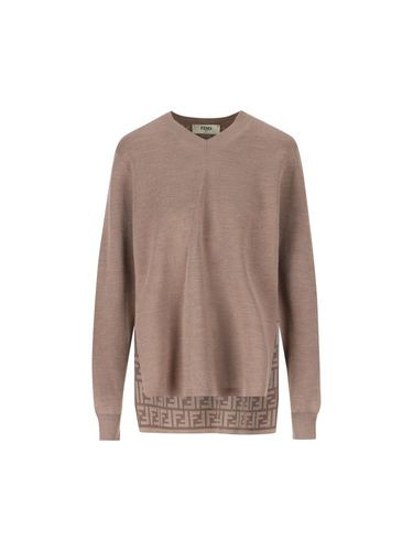 Fendi V-neck Knit Sweater - Fendi - Modalova