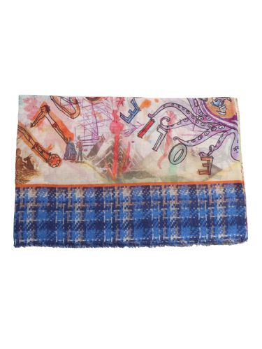 Multicolored Scarf With Pattern - Faliero Sarti - Modalova