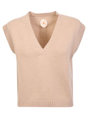 Cashmere Vest In Camel - Jardin des Orangers - Modalova