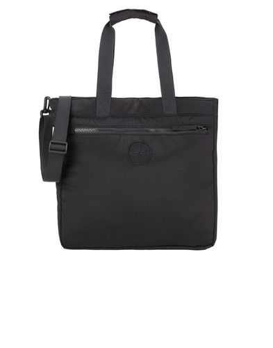 Tote In Black Polyamide - Stone Island - Modalova