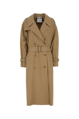 Gabardine Oversize Trench Coat - Moschino - Modalova