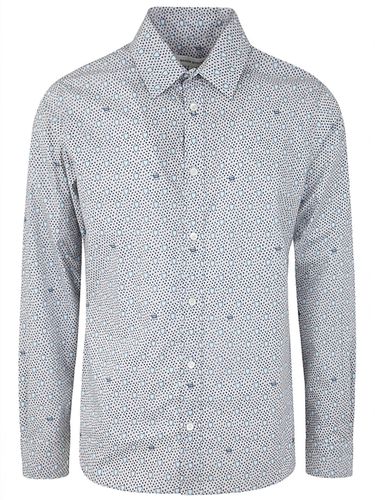 Classic Shirt In Shield Printed Cotton - Maison Kitsuné - Modalova