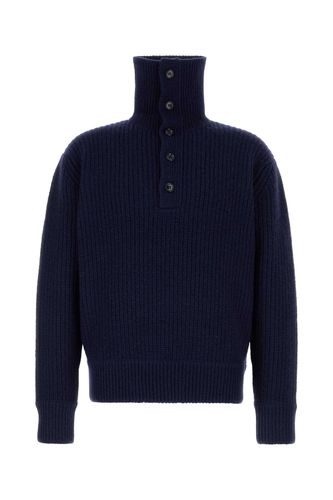 Navy Blue Wool Mudra Sweater - Dries Van Noten - Modalova