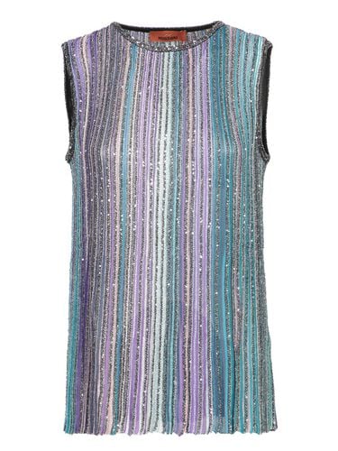 Sleeveless Sequinned Ribbed Top - Missoni - Modalova