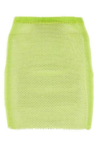 Acid Green Mesh Mini Skirt - Santa Brands - Modalova