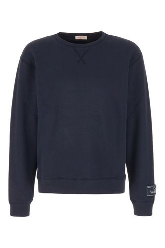 Navy Blue Cotton Sweatshirt - Valentino Garavani - Modalova