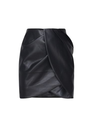 Faux Leather Mini Skirt With Pleats - Rotate by Birger Christensen - Modalova