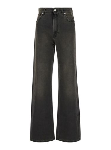 Dark High-waisted Bootcut Jeans In Denim Woman - Mauro Grifoni - Modalova