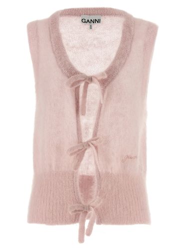 Ganni Pink Mohair Blend Vest - Ganni - Modalova