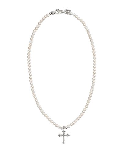 Medium Pearl Necklace Cross - Emanuele Bicocchi - Modalova