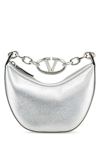 Leather Mini Hobo Vlogo Moon Handbag - Valentino Garavani - Modalova