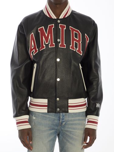 Amiri Leather Bomber Jacket - AMIRI - Modalova