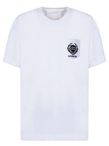 Givenchy Crest White T-shirt - Givenchy - Modalova