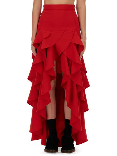 Moschino Crepe Skirt With Ruffles - Moschino - Modalova