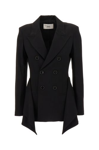 Black Crãªpe Blazer - Ami Alexandre Mattiussi - Modalova