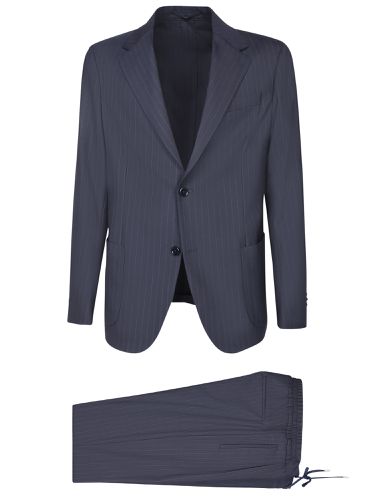 Striped Wool Suit In Grey/ - Lardini - Modalova