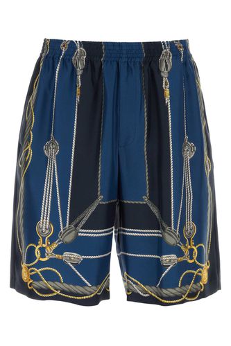 Versace Printed Silk Bermuda Shorts - Versace - Modalova