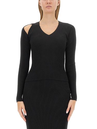 Exposed Shoulder Ribbed Jumper - Alexander McQueen - Modalova