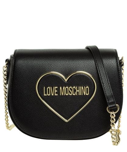 Logo Plaque Foldover Shoulder Bag - Love Moschino - Modalova