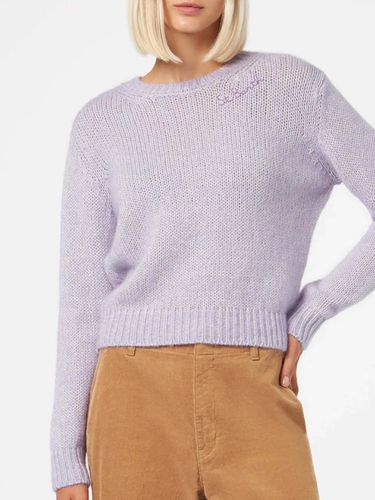 Woman Lilac Cashmere Blend Soft Sweater New Queen - MC2 Saint Barth - Modalova