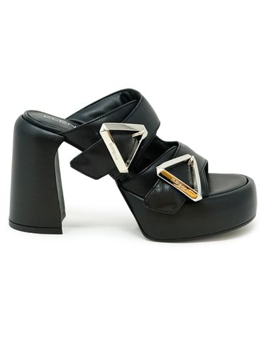 Elena Iachi Black Leather Sandals - Elena Iachi - Modalova