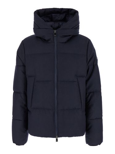 Antoldo Down Jacket With Hood And Logo Patch In Wool Man - TATRAS - Modalova