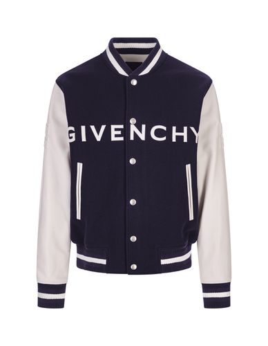 Bomber Jacket In Wool And Leather - Givenchy - Modalova