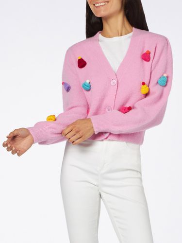 Woman Brushed Cropped Cardigan With Puff Sleeves - MC2 Saint Barth - Modalova